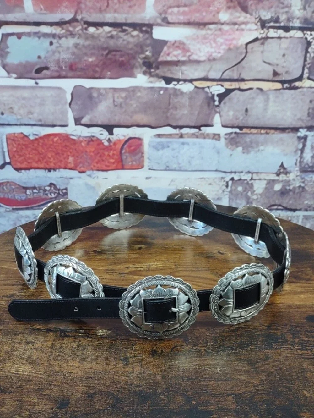 Brighton Silver Sunflower Concho Belt